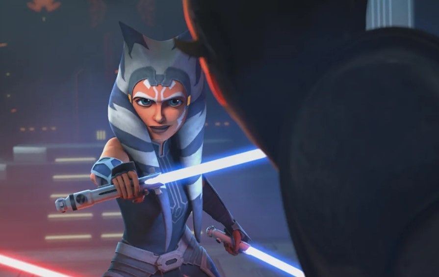 when did ahsoka get blue lightsabers