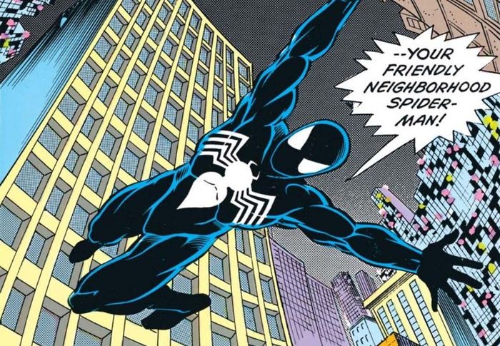 spider-man with symbiote black suit