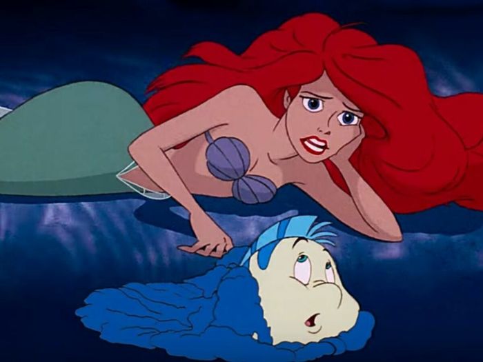 Animated Ariel in the 1989 film