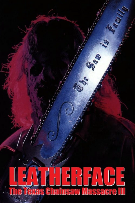 Leatherface: plakatas „Texas Chainsaw Massacre III“.