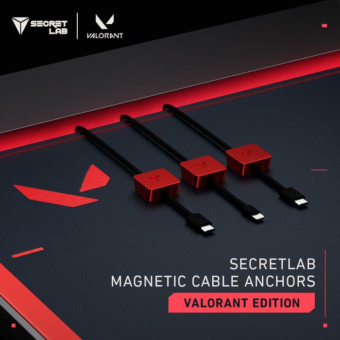 VALORANT Edition Secretlab Magnetic Cable Anchors