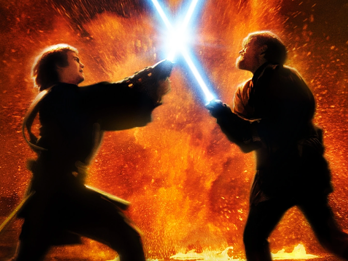 Anakin vs Obi Wan Lightsaber Battle in Revenge of the Sith