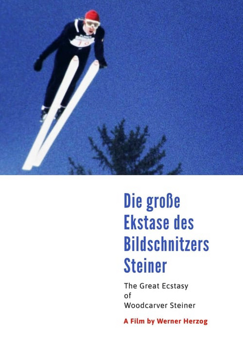 Plakatas „Didžioji medžio drožėjo Steinerio ekstazė“.