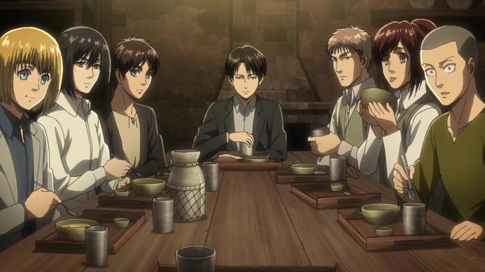 The Survey Corps in Season 3 of Attack on Titan. Photo from Wit Studio.