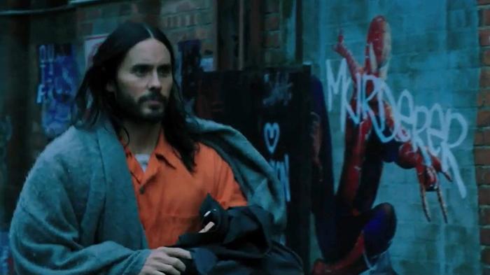 Jared Leto as Morbius with amazing spider-man background