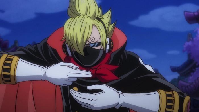 Sanji using his Raid Suit in the Wano arc of One Piece. Photo from Toei Animation.