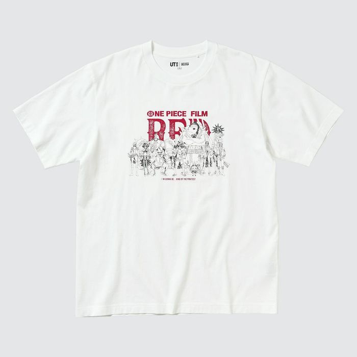 uniqlo one piece red white t shirt