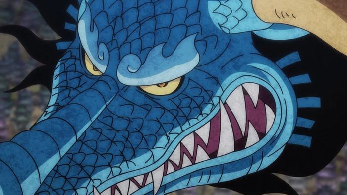 Kaido in dragon form in the Wano arc of One Piece. Photo from Toei Animation.