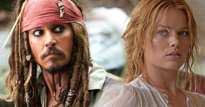 Johnny Depp Margot Robbie Pirates of the Caribbean