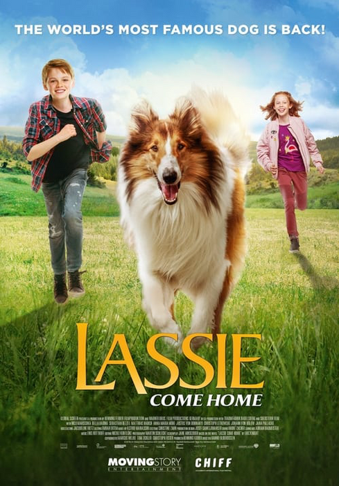Plakatas „Lassie Come Home“.