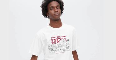 uniqlo one piece film red t-shirt
