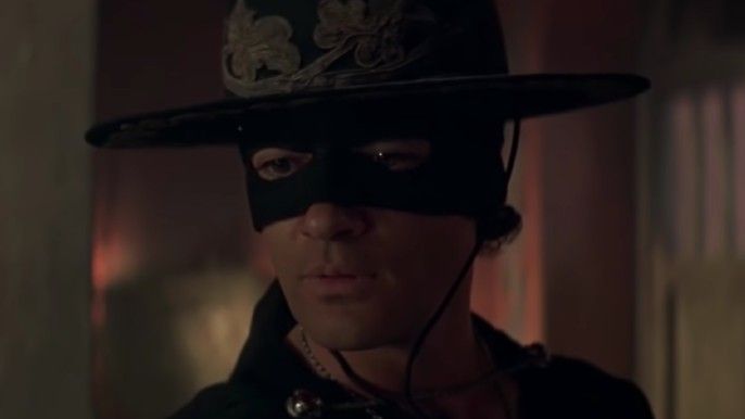 Antonio Banderas as Don Diego de la Vega/Zorro in The Mask of Zorro