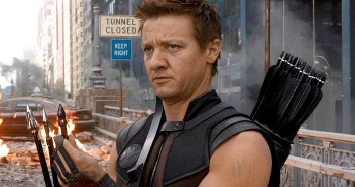 Jeremy Renner as Hawkeye in Avengers