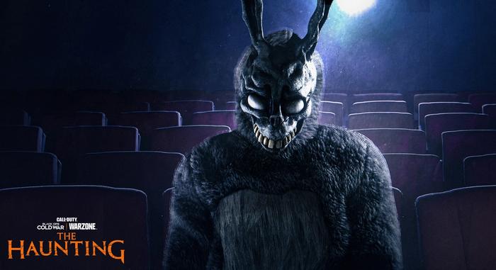 Frank the Rabbit sitting in a cinema Call of Duty Warzone the Haunting