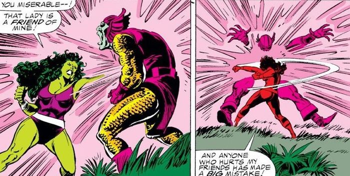 She-Hulk is a formidable hand-to-hand combatant.