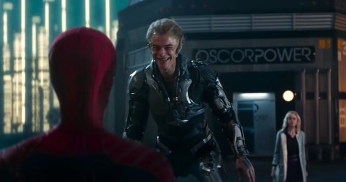 Dane DeHaan as Green Goblin in The Amazing Spider-Man 2.