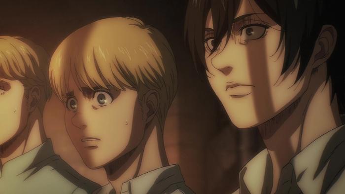 Armin and Mikasa in Attack on Titan Season 4 Part 2.