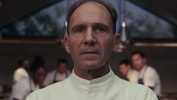 Ralph Fiennes as chef Julian Slowik in The Menu