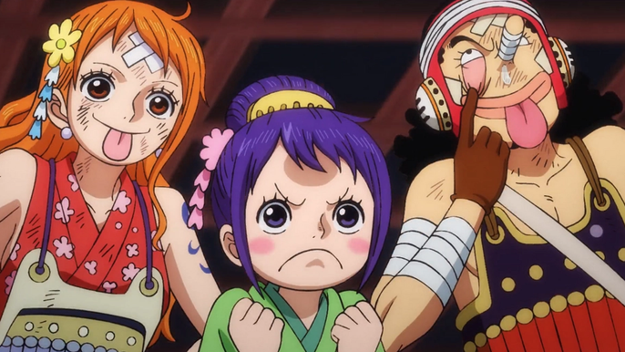 Nami, Otama, and Usopp in One Piece Episode 1,020