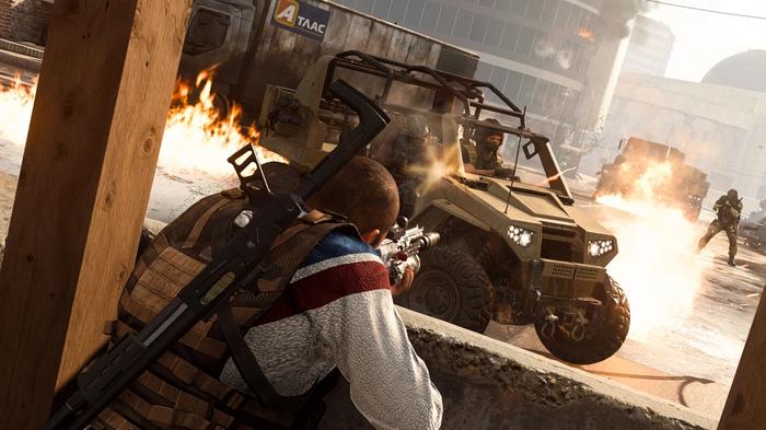 Image showing Warzone player firing at vehicle