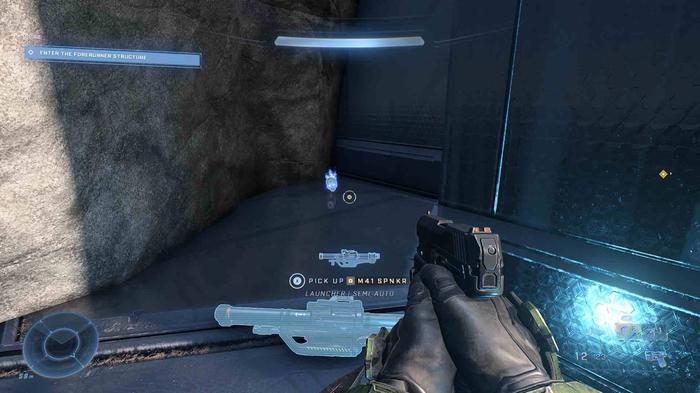 The Blind skull in Halo Infinite with an M41 SPNKr next to it.