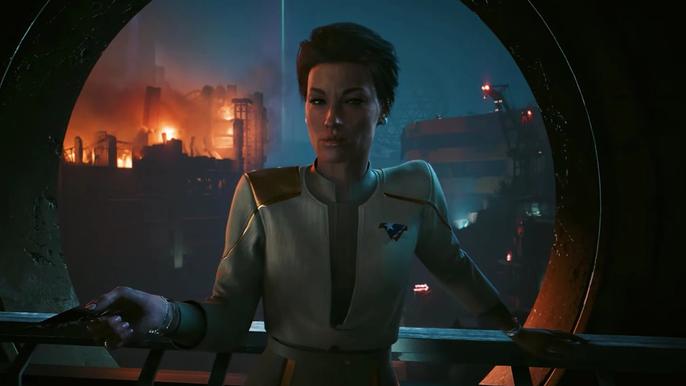 Image of a new character in the Cyberpunk 2077 Phantom Liberty expansion.
