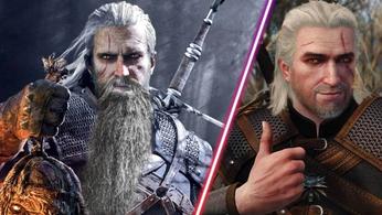 The Witcher 3's Geralt of Rivia with a long beard.