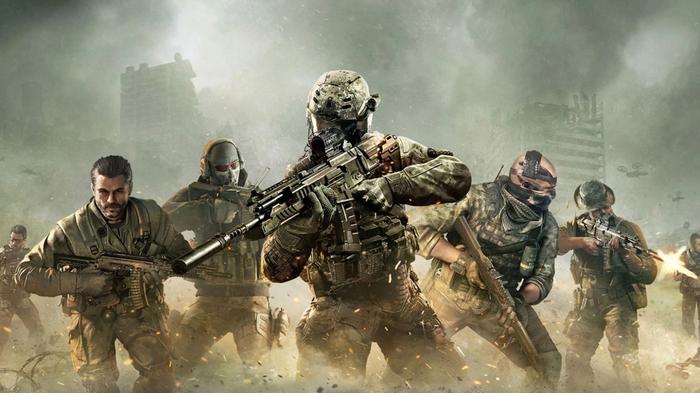 A lineup of soldiers with guns and tactical gear in Call of Duty: Mobile.