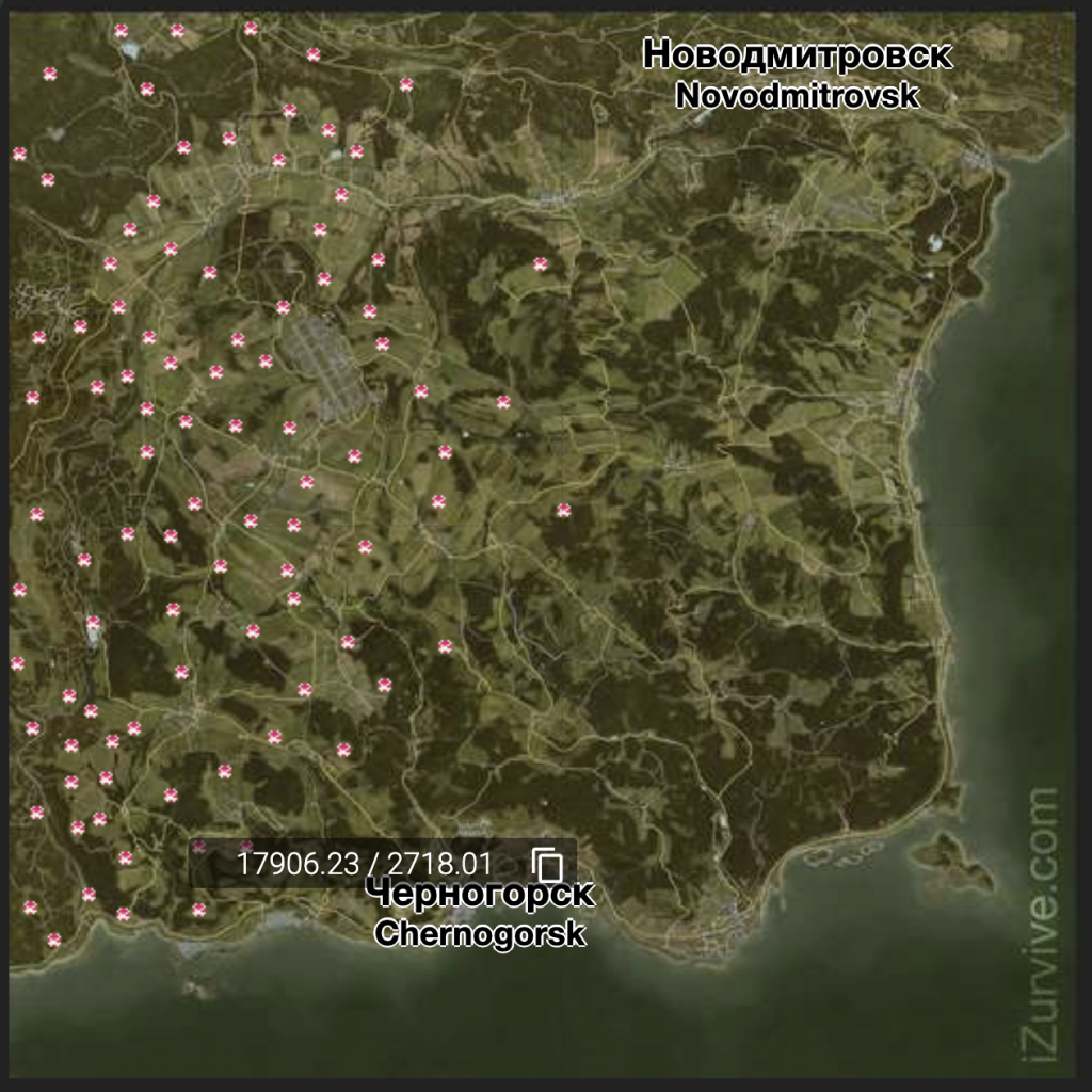 minecraft dayz map