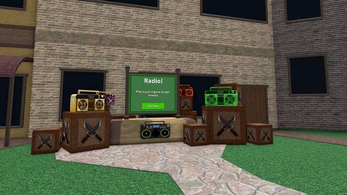 An in-game radio where Roblox music codes can be used in Murder Mystery 2.