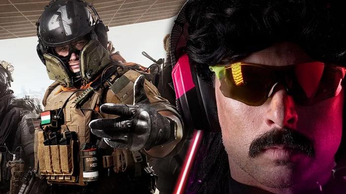 Warzone 2 player and Dr Disrespect wearing glasses