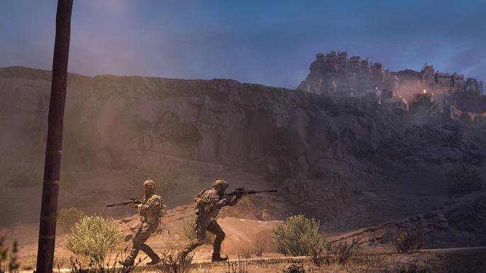 Image showing Warzone 2 players standing on helicopter ramp