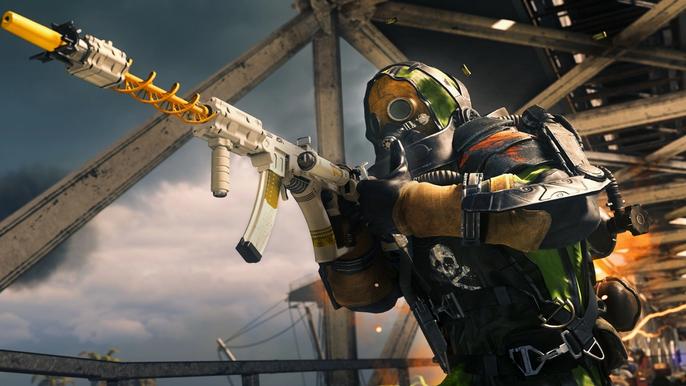 Image showing Warzone player holding gun