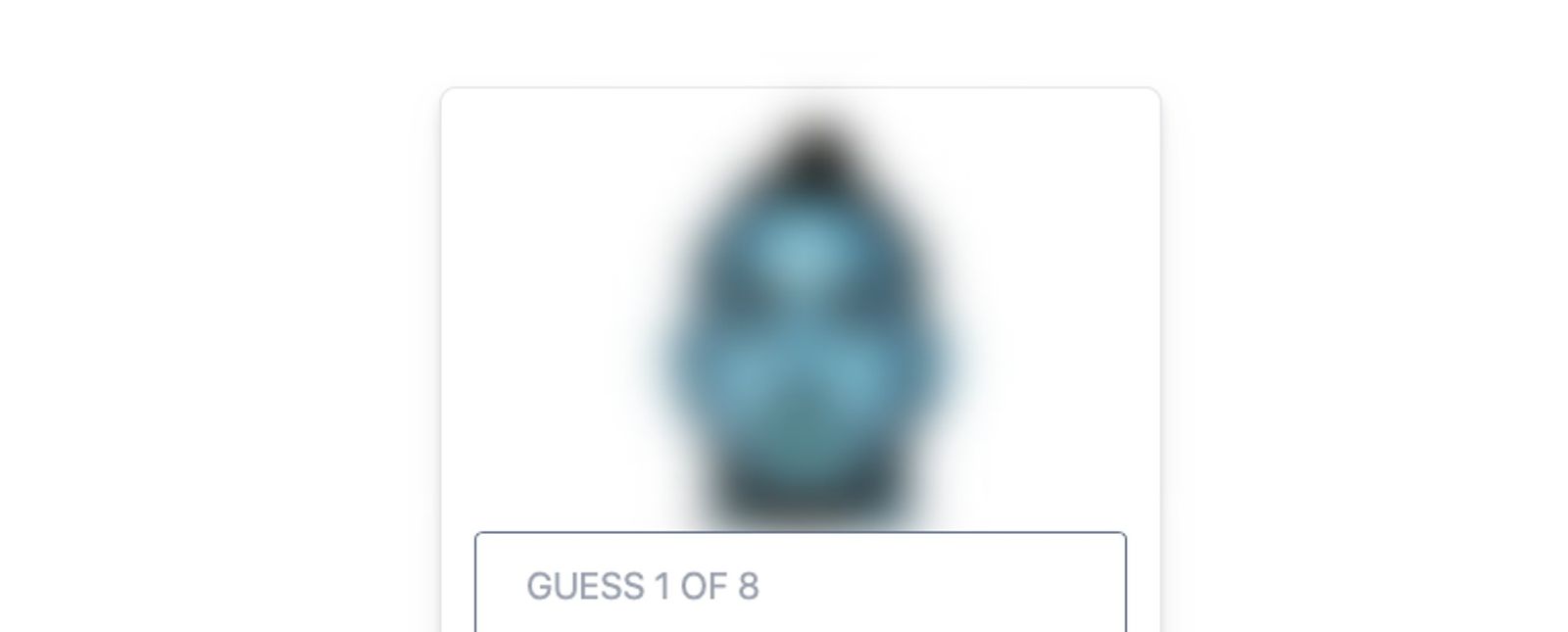 Image of the initial guessing screen in Who Are Ya?
