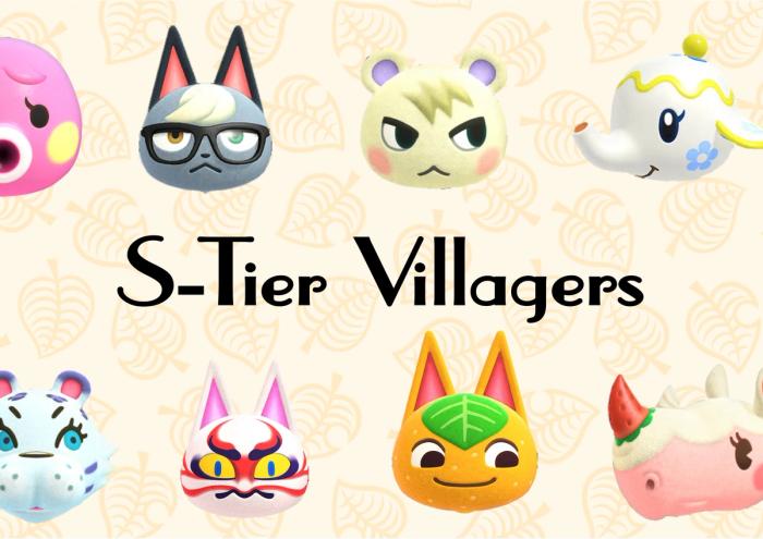 S-Tier Villagers - with portraits of the most popular Animal Crossing Villagers
