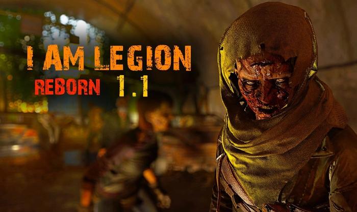 'I AM LEGION REBORN 1.1' with a zombie with a headscarf in Dying Light 2.