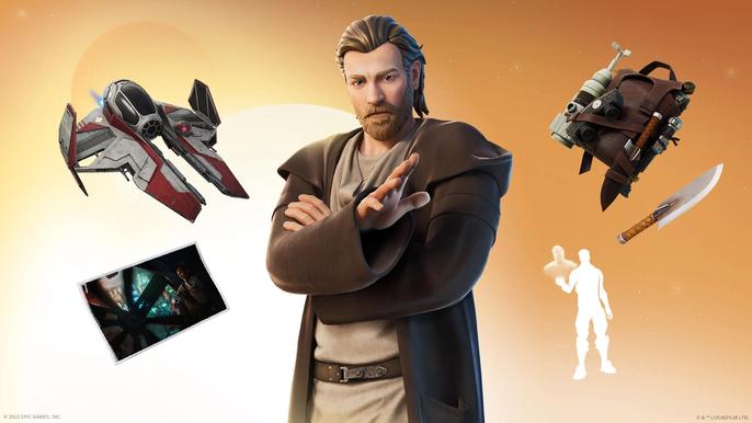 Image of Obi-Wan Kenobi in Fortnite.