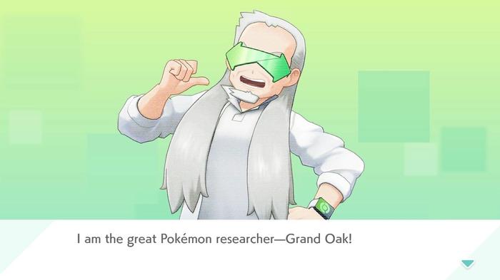 Grand Oak is shown introducing themselves in Pokémon Home.