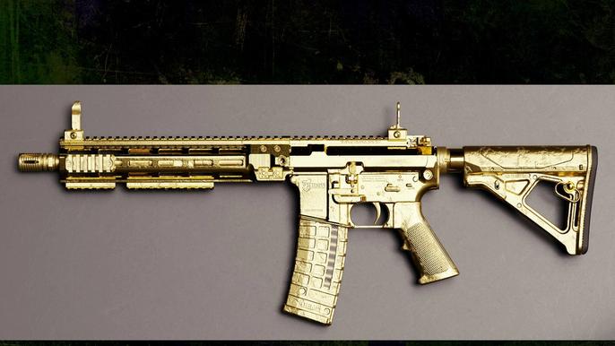 Modern Warfare 2 gold camo M4 in gunsmith