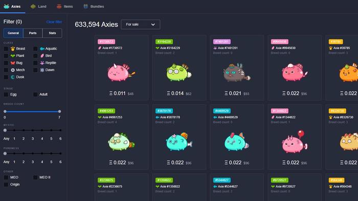 Browsing the marketplace is an essential part of the Axie Infinity guide.