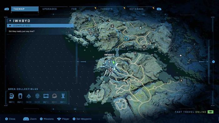The map location of The Tower's skull in Halo Infinite.