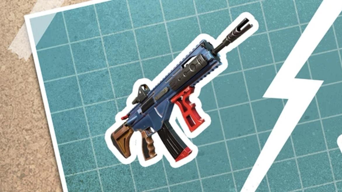 Image of the Mk. 7 weapon in Fortnite.