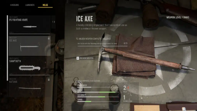 How to Unlock Ice Axe Melee Weapon