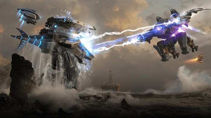 Image of two robots fighting in War Robots.