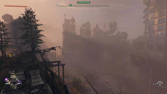 A very foggy city in Dying Light 2.