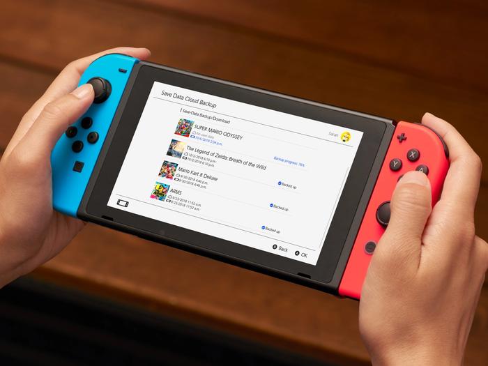 A promo image of the Nintendo Switch.