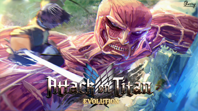 banner for attack on titan: evolution
