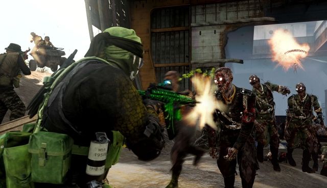 Image showing Warzone player fighting zombies