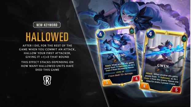 Card for Gwen and Hallowed Keyword in Legends of Runeterra
