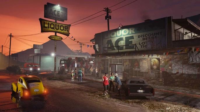 The Liquor Ace bar in Blaine County in GTA Online.